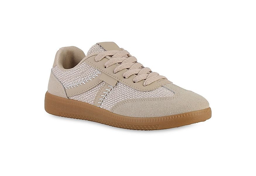 VAN HILL 841527 Sneaker Damen Sneaker Low Schnürer Bequeme Strick Freizeit günstig online kaufen