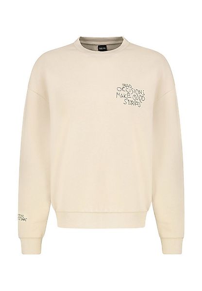 SUBLEVEL Sweatshirt Herren Pullover langarm oversize mit Stickerei Sweater, günstig online kaufen