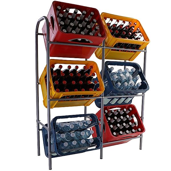 RAMROXX Standregal 6 Kisten Kastenständer Kastenregal günstig online kaufen