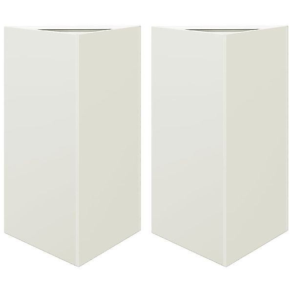 vidaXL Blumentopf Pflanzkübel 2 Stk. Weiß günstig online kaufen