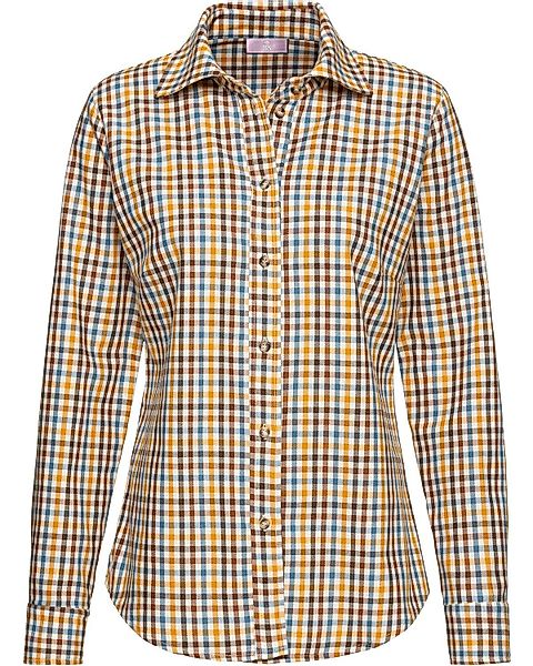 Brigitte von Schönfels Flanellbluse Karobluse günstig online kaufen