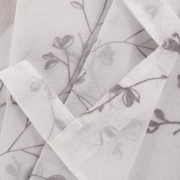 Woltu Gardine (2 St), halbtransparent, Blumen günstig online kaufen