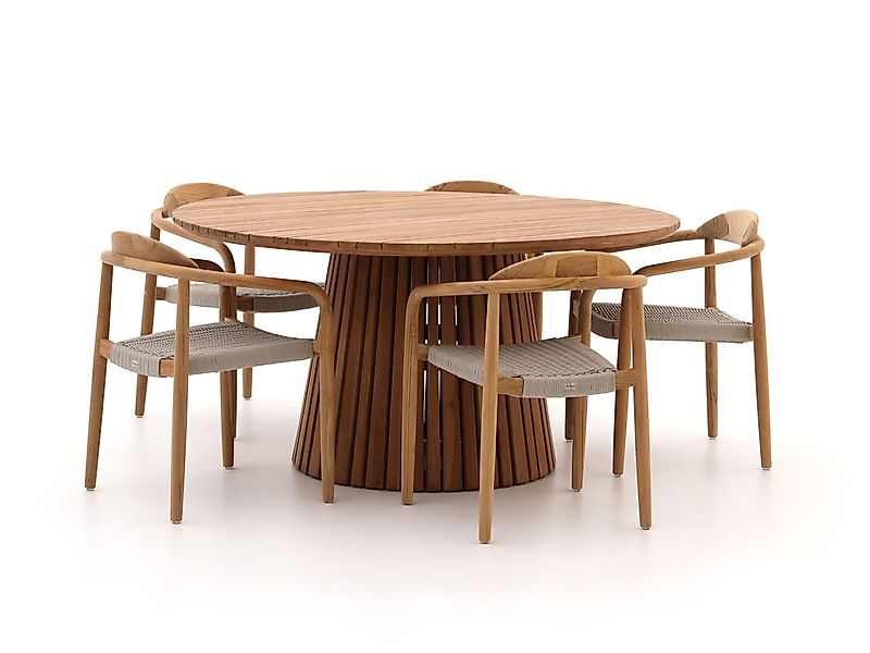 Bellagio Berbaro/Santa Severina ø150 cm Gartenmöbel-Set 6-Teilig Stapelbar günstig online kaufen