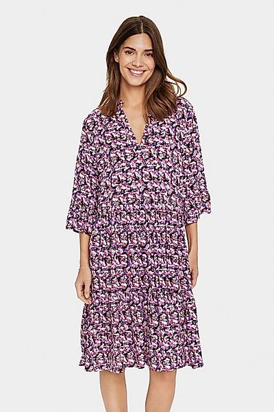 Saint Tropez Blusenkleid EdaSZ Dress mit Volant und 3/4 Ärmel günstig online kaufen