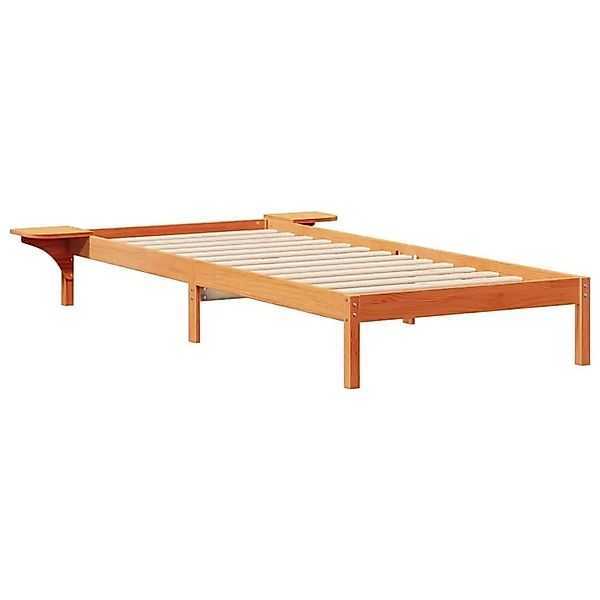vidaXL Bettgestell mit Nachttischen Wachsbraun 80 x 210 cm 873219 günstig online kaufen