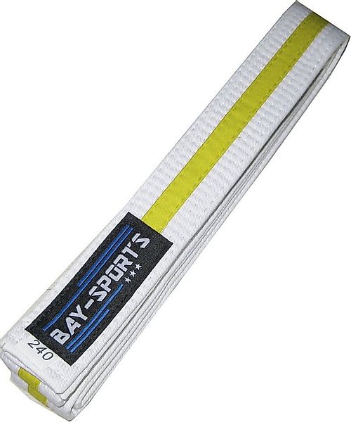 BAY-Sports Karateanzug Budogürtel weiß/gelb/weiß Zweifarbig, Karategürtel K günstig online kaufen