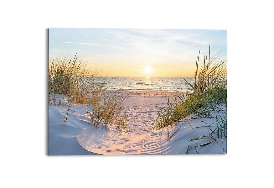Reinders! Deco-Panel Sonnenuntergang in den Dünen, Wohnzimmer - Beige - MDF günstig online kaufen