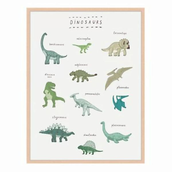 Milan Moon Wandbild Dinosaurier beige Gr. 50 x 60 günstig online kaufen