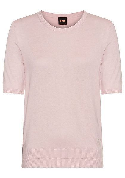 BOSS ORANGE Kurzarmpullover Fiaffusa Premium Damenmode mit dezentem Ajourst günstig online kaufen