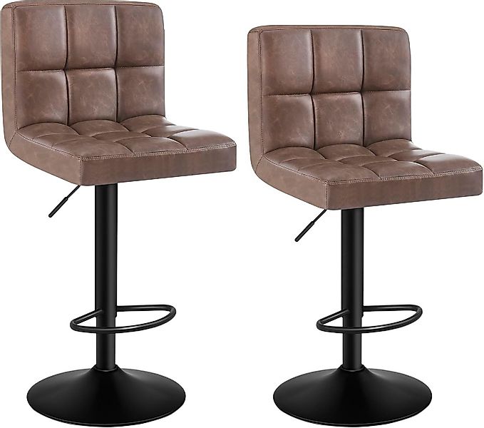 Woltu Barhocker (2 St), mit Rückenlehne Kunstleder in Antiklederoptik günstig online kaufen