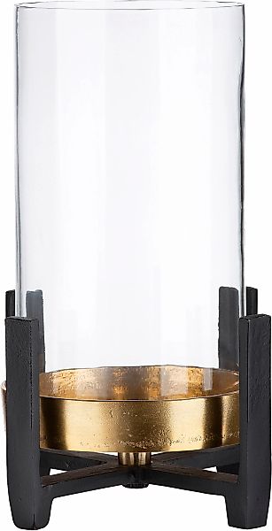 GILDE Windlicht "Nuro" aus Aluminium, mit Glaseinsatz günstig online kaufen