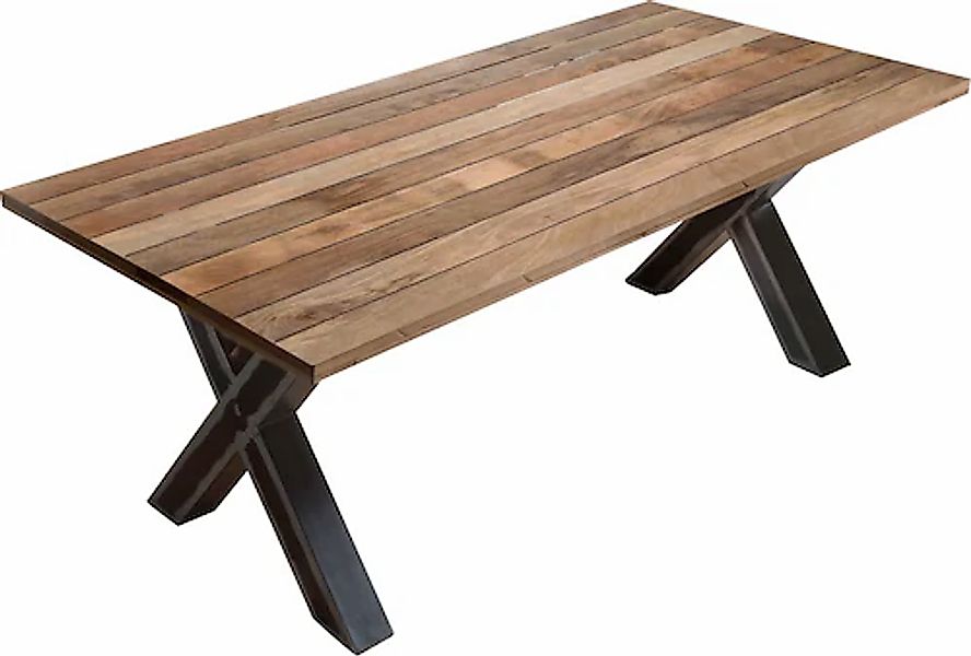 Home affaire Esstisch "Aletsch", gefertigt aus unbehandeltem Holz, recycelt günstig online kaufen