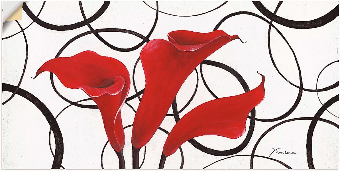 Artland Wandbild "Callas", Blumen, (1 St.), als Leinwandbild, Wandaufkleber günstig online kaufen
