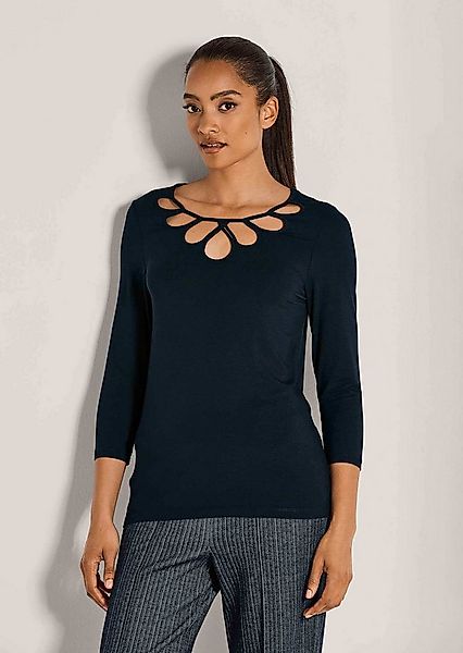 MADELEINE 3/4-Arm-Shirt Elegantes Oberteil mit Cut-Outs Fließender Viskose- günstig online kaufen