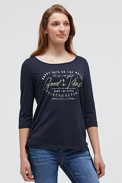 SOCCX 3/4-Arm-Shirt mit Bindeband am Saum günstig online kaufen