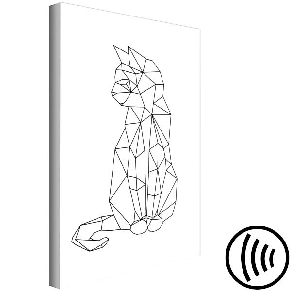 Bild auf Leinwand Geometric Cat (1 Part) Vertical XXL günstig online kaufen