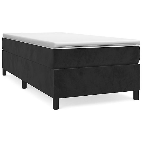 furnicato Bett Boxspringbett mit Matratze Schwarz 90x200 cm Samt (1-tlg) günstig online kaufen