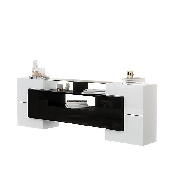 MODFU TV-Schrank Lowboard (1-St., Weiß, 200 günstig online kaufen