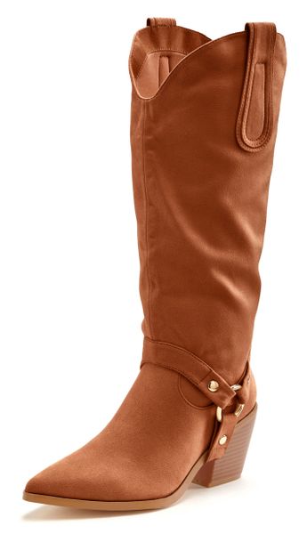 LASCANA Stiefelette Cowboy Stiefel,Slouchy Boots mit abnehmbarem Schaft,Boo günstig online kaufen