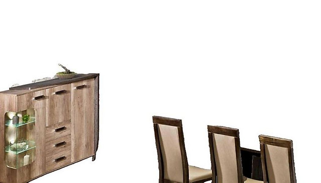 JVmoebel Hochschrank Glas Schrank Vitrinen Regal Wohnzimmer Möbel Regale de günstig online kaufen