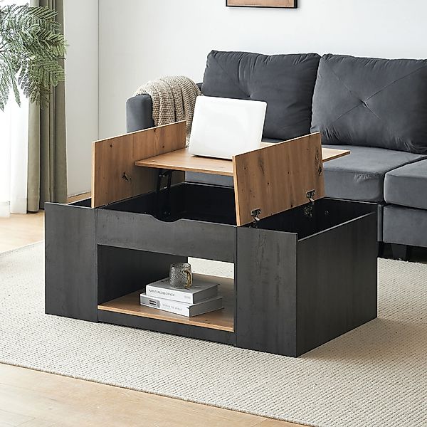 Couchtisch, Lift-Kaffeetisch mit Stauraum, Höhenverstellbar, ,funktional De günstig online kaufen