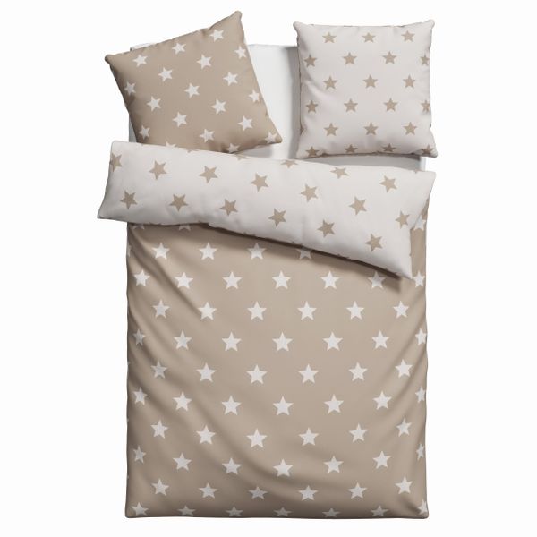 my home Wendebettwäsche "STELLA" 3 Stk. tlg. Bettwäsche mit Sternen, Weihna günstig online kaufen