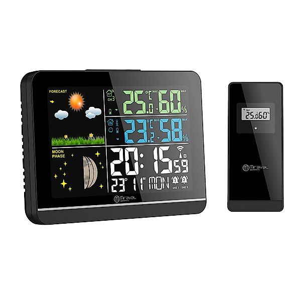 Miraval Klimamesser Miraval Wetterstation Farbdisplay, Außensensor günstig online kaufen