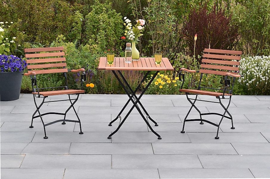 MERXX Garten-Essgruppe ""Schlossgarten"" Set, Geöltes Eukalyptusholz, 3 Stk günstig online kaufen