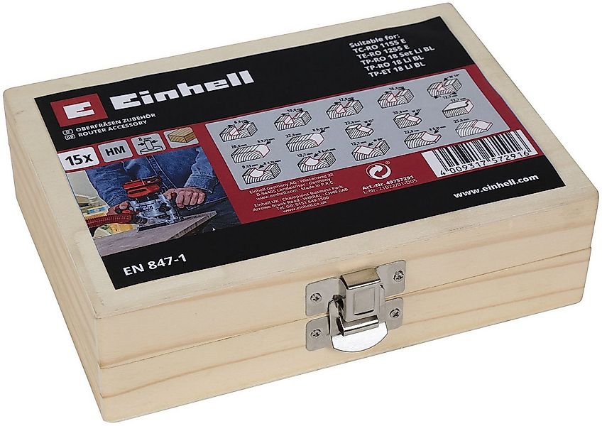 Einhell Fräser-Set Fräsersatz 8 mm, Set, 15-tlg., Set aus 15 verschiedenen günstig online kaufen