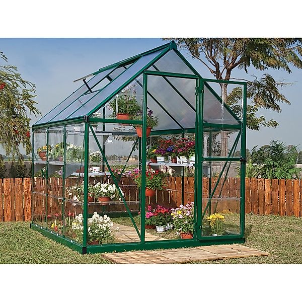 CANOPIA by PALRAM Gewächshaus Hybrid Grün 3,4 m² inkl. Fundamentrahmen günstig online kaufen