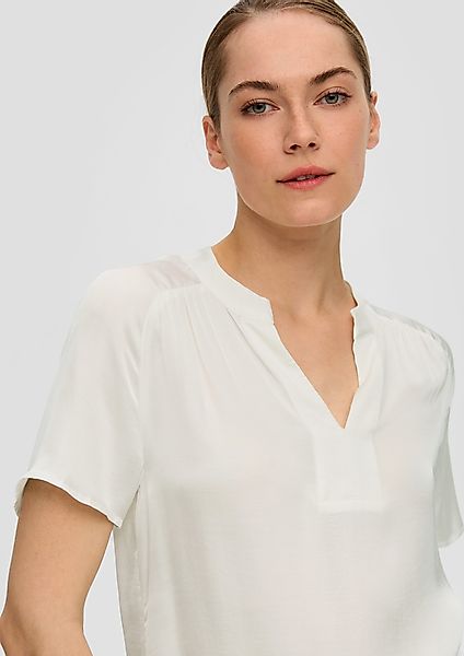 s.Oliver BLACK LABEL Kurzarmbluse Viskose-Bluse mit günstig online kaufen
