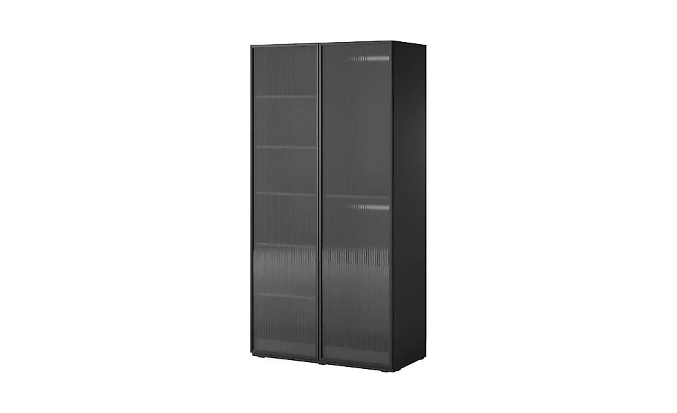 Drehtürenschrank mit Glastüren Sandbox ¦ schwarz ¦ Maße (cm): B: 101 H: 200 günstig online kaufen