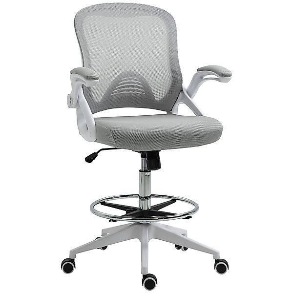 Vinsetto Schreibtischstuhl Ergonomischer Mesh-Zeichenstuhl mit Rollen günstig online kaufen