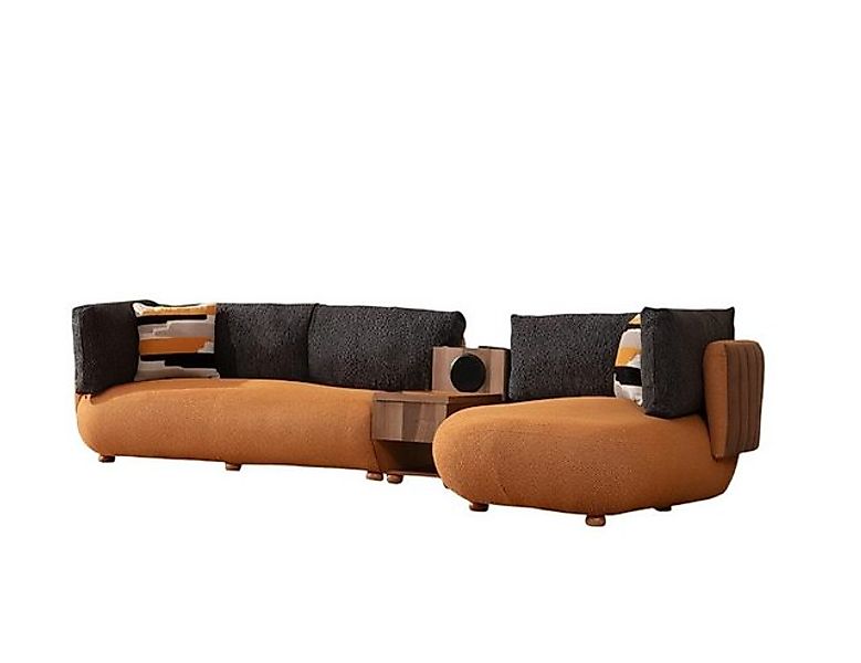 Xlmoebel Ecksofa Designer Ecksofa L-Form aus modernem Holz für das Wohnzimm günstig online kaufen