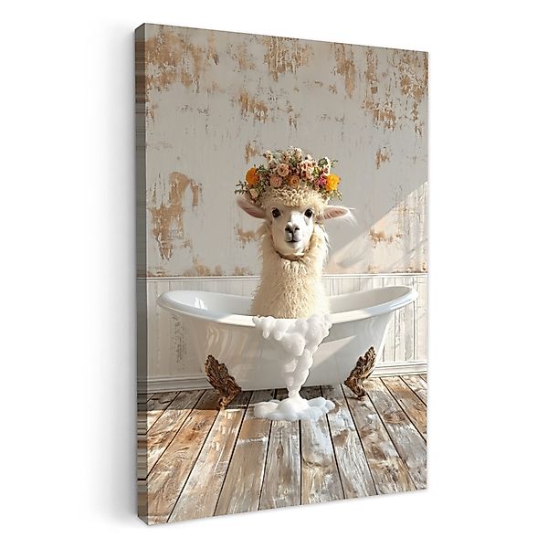 OneMillionCanvasses® Leinwandbild Vintage - Alpaka - günstig online kaufen