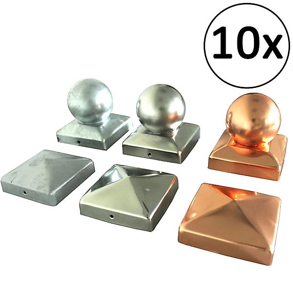 Holmwerk 10x Pfostenkappe Kupfer 121mm Pyramide 12x12cm günstig online kaufen