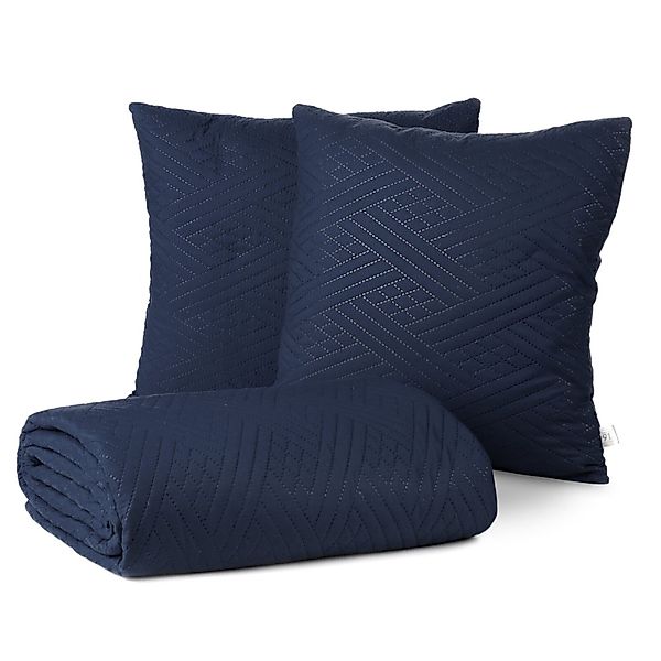 Design91 Tagesdecke SET: Decke mit 2 günstig online kaufen
