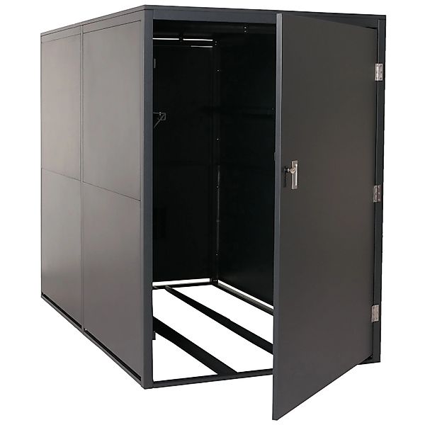 PROREGAL Fahrradgarage 2er 160x113x209cm Abschließbar Metall Anthrazit günstig online kaufen