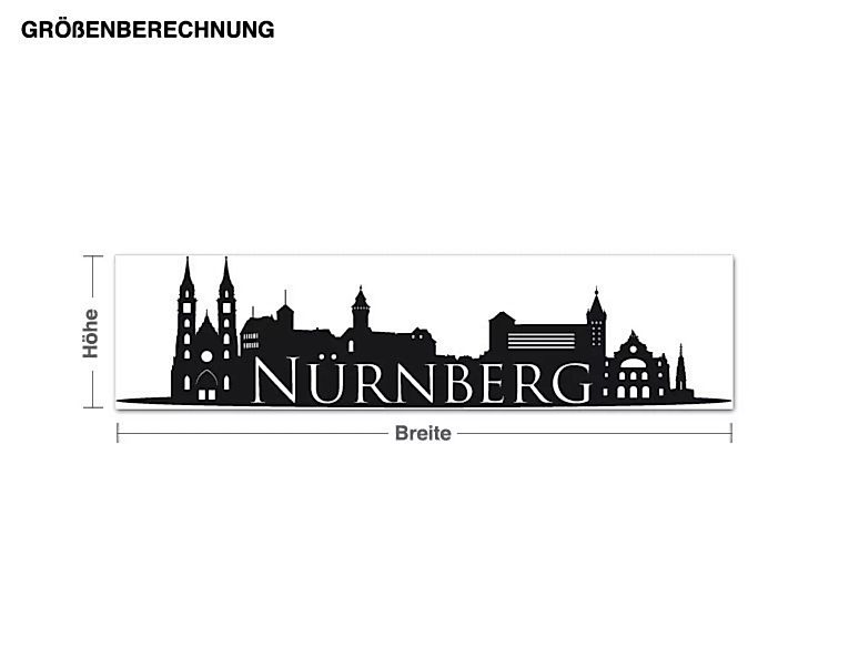 Wandtattoo Architektur & Skyline Skyline Nürnberg günstig online kaufen