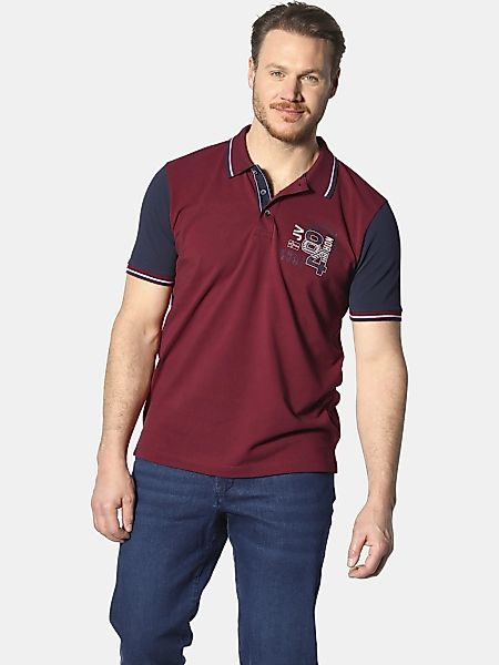 Jan Vanderstorm Poloshirt "Poloshirt OLEJORN" 1 Stk. mit kontrastfarbenen Ä günstig online kaufen