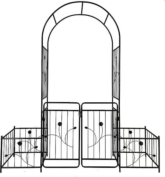 Defactoshop Rosenbogen Rosensäule Gartenbogen Rankgitter Rankhilfe mit TOR günstig online kaufen