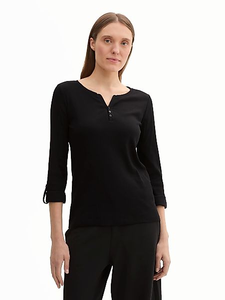TOM TAILOR Henleyshirt, mit Turn-Up-Arm günstig online kaufen