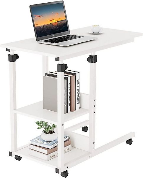 Dripex Beistelltisch Schreibtisch mit Rollen Computertisch Höhenverstellbar günstig online kaufen