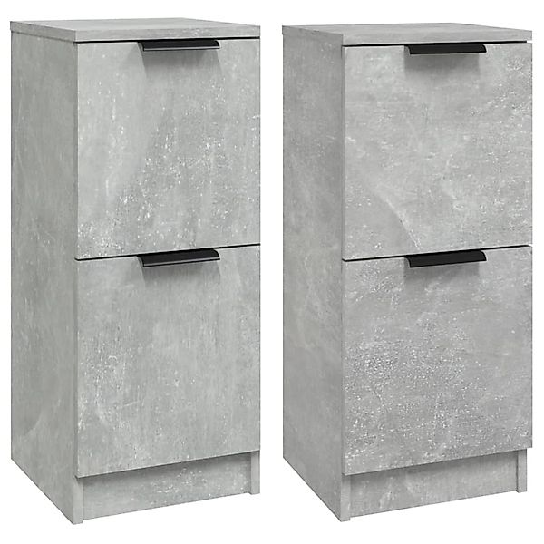 vidaXL Sideboards 2 Stk Betongrau 30x30x70 cm Holzwerkstoff 811178 günstig online kaufen