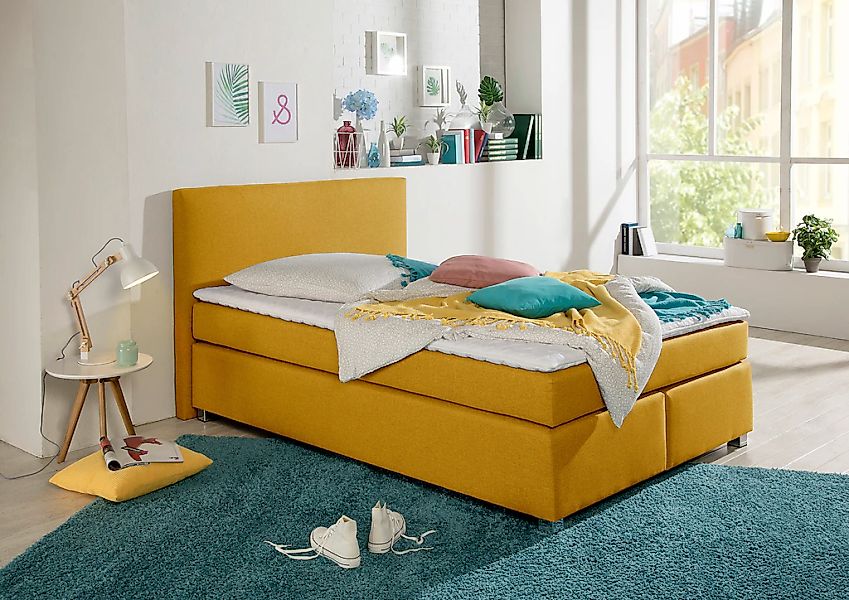 Home affaire Boxspringbett "Eliana" inkl. Topper, in 4 Breiten, 3 Matratzen günstig online kaufen