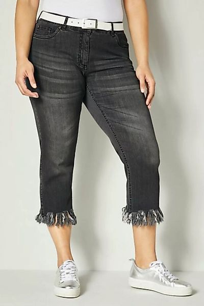 Angel of Style Regular-fit-Jeans 3/4-Jeans Slim Fit Fransensaum 5-Pocket günstig online kaufen