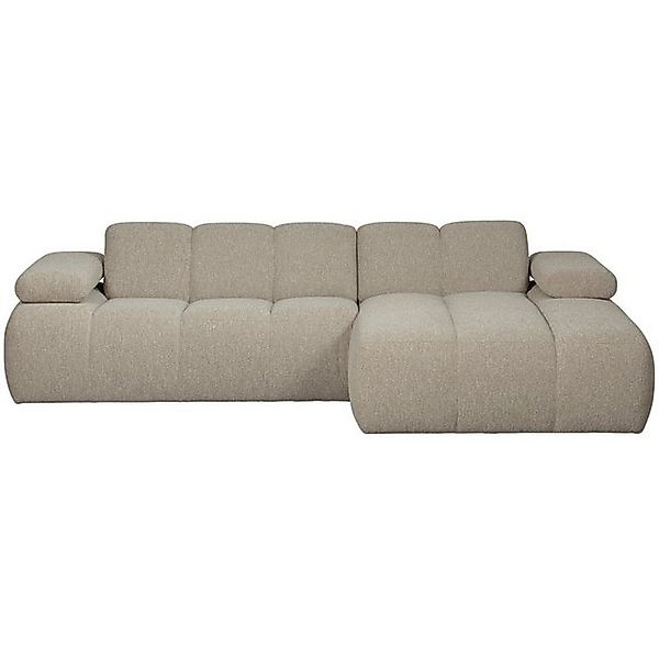 WOOOD Ecksofa Chaiselongue Mojo aus Boucle-Stoff Rechts, Beige günstig online kaufen