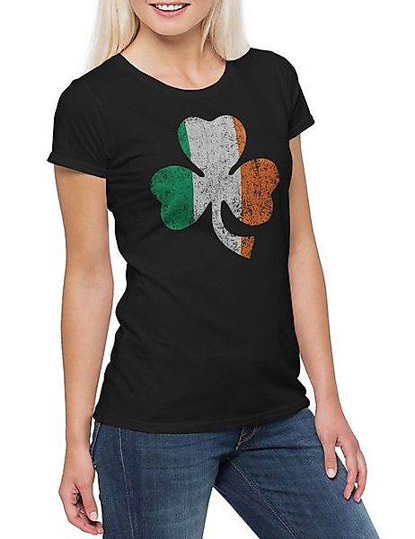 Urban Backwoods Print-Shirt Shamrock Irish Flag Damen T-Shirt Cloverleaf Ir günstig online kaufen