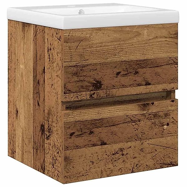 vidaXL Waschbeckenunterschrank Schwarz Eichen-Optik 41 x 39 x 62 cm 3333149 günstig online kaufen