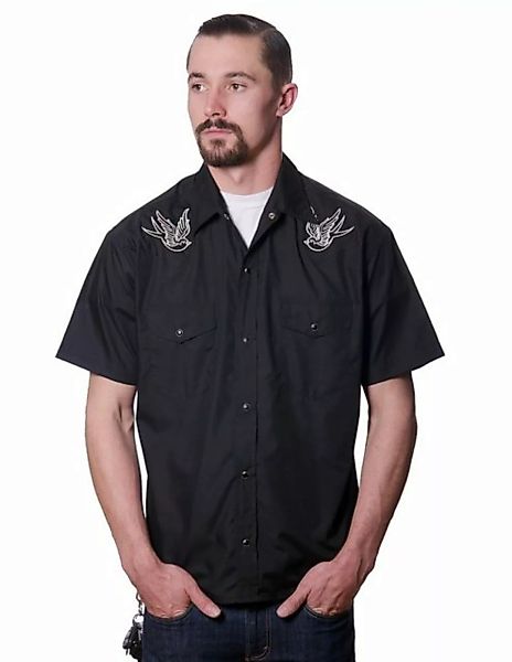 Steady Clothing Kurzarmhemd Sparrow Western Shirt Retro Rockabilly Schwalbe günstig online kaufen